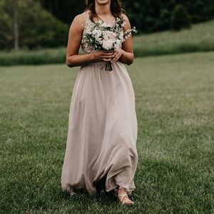 Kennedy Blue Iris Bridesmaid Dress, Latte Color
